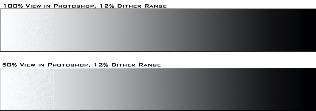 Dithered View 50% vs.100%