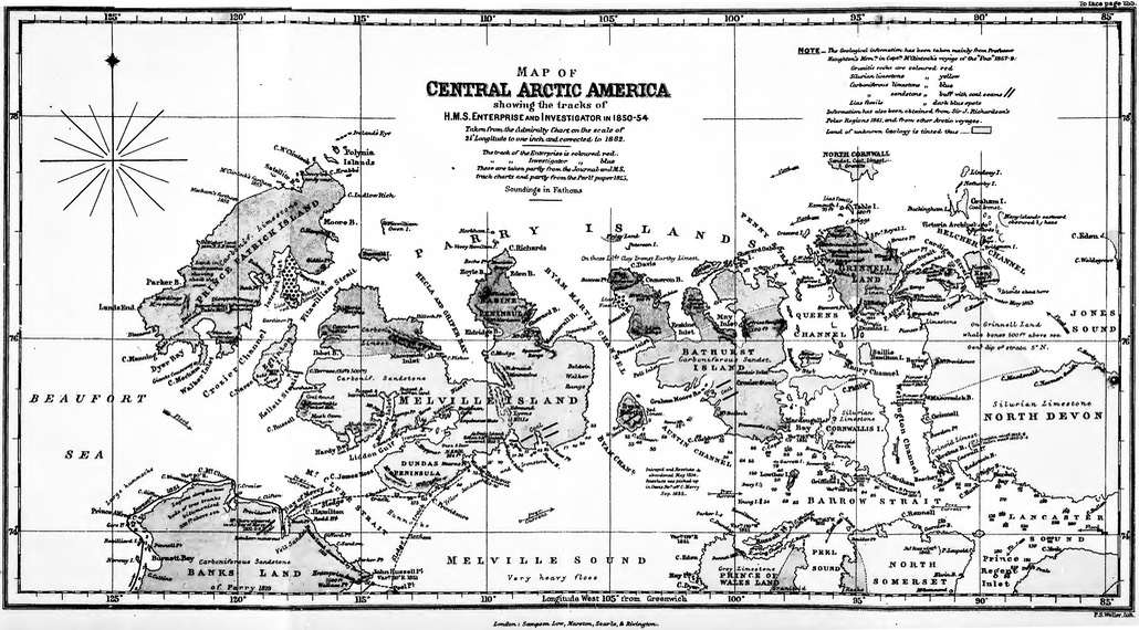Map of Central Arctic America 1889 deskewed